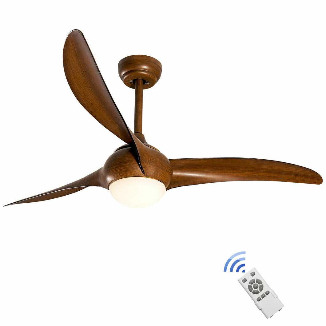 Gymax 52'' Low Profile Ceiling Fan w/ LED Light and Remote Control Reversible Blades