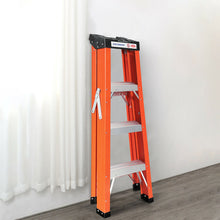 Load image into Gallery viewer, Gymax 3-Step Ladder Folding Step Stool Platform 330lbs Capacity w/Tool Tray Anti-Slip
