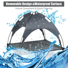 Load image into Gallery viewer, Gymax 36&#39;&#39; Portable Elevated Dog Cot Outdoor Cooling Pet Bed w/ Removable Canopy Shade
