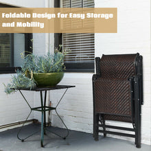 Load image into Gallery viewer, Gymax 2PCS Patio Rattan Folding Lounge Chair Recliner Back Adjustable Beach Yard Pool
