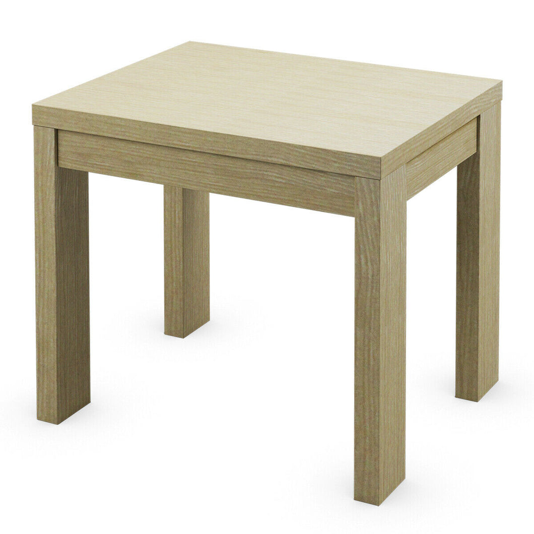 Gymax European Style End Table Coffee Table Nightstand Bedroom Living Room Oak