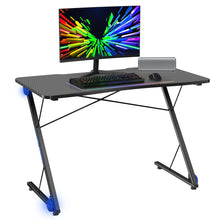 Load image into Gallery viewer, Gymax 43.5 inch Gaming Desk Z Shape Office PC Computer Desk Gamer Tables w/ LED Lights
