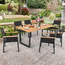 Load image into Gallery viewer, Gymax 7PCS Patio Garden Dining Set Outdoor Dining Furniture Set w/ Umbrella Hole
