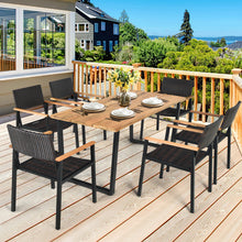 Load image into Gallery viewer, Gymax 7PCS Patio Garden Dining Set Outdoor Dining Furniture Set w/ Umbrella Hole
