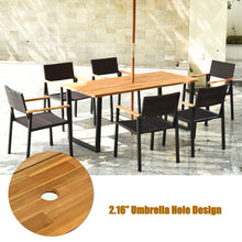 Load image into Gallery viewer, Gymax 7PCS Patio Garden Dining Set Outdoor Dining Furniture Set w/ Umbrella Hole
