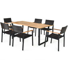 Load image into Gallery viewer, Gymax 7PCS Patio Garden Dining Set Outdoor Dining Furniture Set w/ Umbrella Hole
