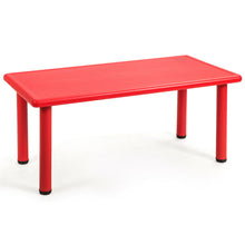 Load image into Gallery viewer, Gymax Kids Plastic Rectangular Learn and Play Table Playroom Kindergarten Home Red
