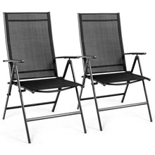 Load image into Gallery viewer, Gymax 2PCS Folding Chair Patio Garden Outdoor w/ Steel Frame Adjustable Backrest
