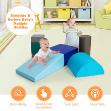 Load image into Gallery viewer, Gymax 6 Piece Climb Crawl Play Set Indoor Kids Toddler Baby Safe Soft Foam Blocks Toys
