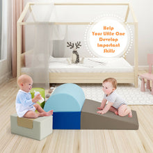 Load image into Gallery viewer, Gymax 6 Piece Climb Crawl Play Set Indoor Kids Baby Toddler Safe Soft Foam Blocks Toys
