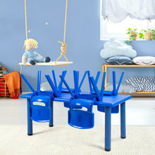 Load image into Gallery viewer, Gymax Kids Plastic Table and Stackable Chairs Set Indoor/Outdoor Home Classroom Blue
