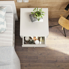 Load image into Gallery viewer, Gymax Wooden Nightstand Mid-Century End Side Table Bedroom W/2 Storage Drawers White
