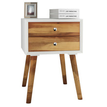Load image into Gallery viewer, Gymax Wooden Nightstand Mid-Century End Side Table Bedroom W/2 Storage Drawers Brown
