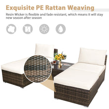 Load image into Gallery viewer, Gymax 5PCS Outdoor Furniture Set Patio Rattan Armless Chair &amp; Ottoman w/ Cushion
