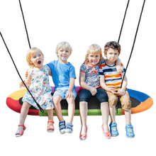 Load image into Gallery viewer, Gymax 60&#39;&#39; Saucer Tree Swing Surf Outdoor Adjustable Kids Giant Oval Platform Swing Set
