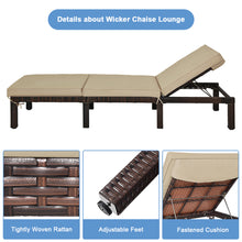 Load image into Gallery viewer, Gymax 2 PCS Patio Rattan Chaise Lounge Chair Recliner Outdoor w/ 6 Positions Cushion
