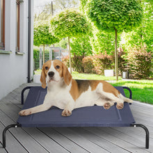 Load image into Gallery viewer, Gymax Large Dog Cat Bed Elevated Pet Cot Indoor Outdoor Camping Steel Frame Mat
