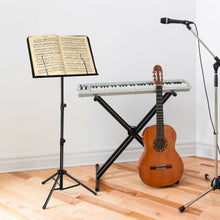 Load image into Gallery viewer, Gymax Adjustable Music Stand Metal Foldable Sheet Holder w/ Clip Holder&amp; Carry Bag
