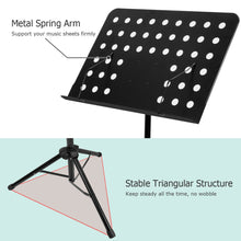 Load image into Gallery viewer, Gymax Adjustable Music Stand Metal Foldable Sheet Holder w/ Clip Holder&amp; Carry Bag
