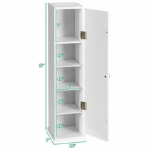 Load image into Gallery viewer, Gymax Toilet Tissue Storage Tower Bathroom Storage Floor Cabinet w/ 4 Shelves
