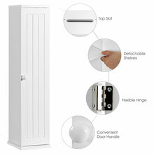 Load image into Gallery viewer, Gymax Toilet Tissue Storage Tower Bathroom Storage Floor Cabinet w/ 4 Shelves
