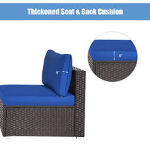 Load image into Gallery viewer, Gymax 2PCS Patio Sectional Armless Sofas Rattan Furniture Set Outdoor w/ Cushions
