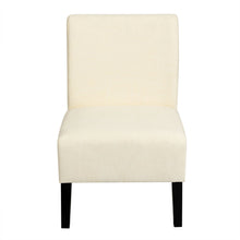 Load image into Gallery viewer, Gymax 2PCS Upholstered Accent Chair Leisure Chair Armless w/ Wooden Frame Beige
