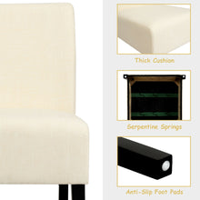 Load image into Gallery viewer, Gymax 2PCS Upholstered Accent Chair Leisure Chair Armless w/ Wooden Frame Beige
