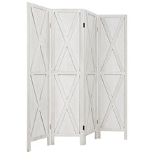 Load image into Gallery viewer, Gymax 5.6Ft Folding 4-Panel Wood Room Divider Privacy Screen Home Office White
