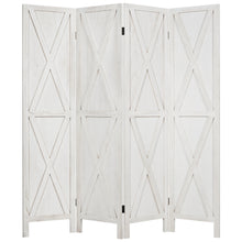 Load image into Gallery viewer, Gymax 5.6Ft Folding 4-Panel Wood Room Divider Privacy Screen Home Office White
