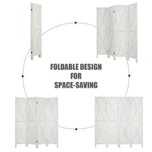 Load image into Gallery viewer, Gymax 5.6Ft Folding 4-Panel Wood Room Divider Privacy Screen Home Office White
