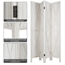Load image into Gallery viewer, Gymax 5.6Ft Folding 4-Panel Wood Room Divider Privacy Screen Home Office White

