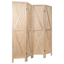 Load image into Gallery viewer, Gymax 5.6Ft Folding 4-Panel Wood Room Divider Privacy Screen Home Office Natural
