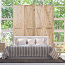 Load image into Gallery viewer, Gymax 5.6Ft Folding 4-Panel Wood Room Divider Privacy Screen Home Office Natural

