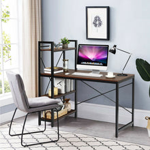 Load image into Gallery viewer, Gymax 47.5&#39;&#39; Computer Desk Writing Desk Study Table Workstation w/ 4-Tier Shelves
