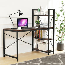 Load image into Gallery viewer, Gymax 47.5&#39;&#39; Computer Desk Writing Desk Study Table Workstation w/ 4-Tier Shelves
