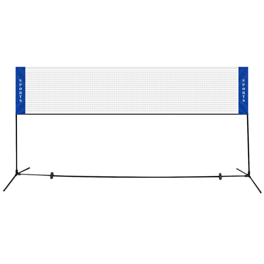 Gymax Portable Adjustable Badminton Net Tennis Beach Volleyball w/ Carry Bag