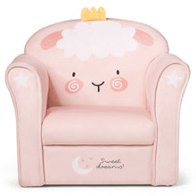 Load image into Gallery viewer, Gymax Kids Lamb Sofa Children Armrest Couch Upholstered Chair Toddler Furniture Gift

