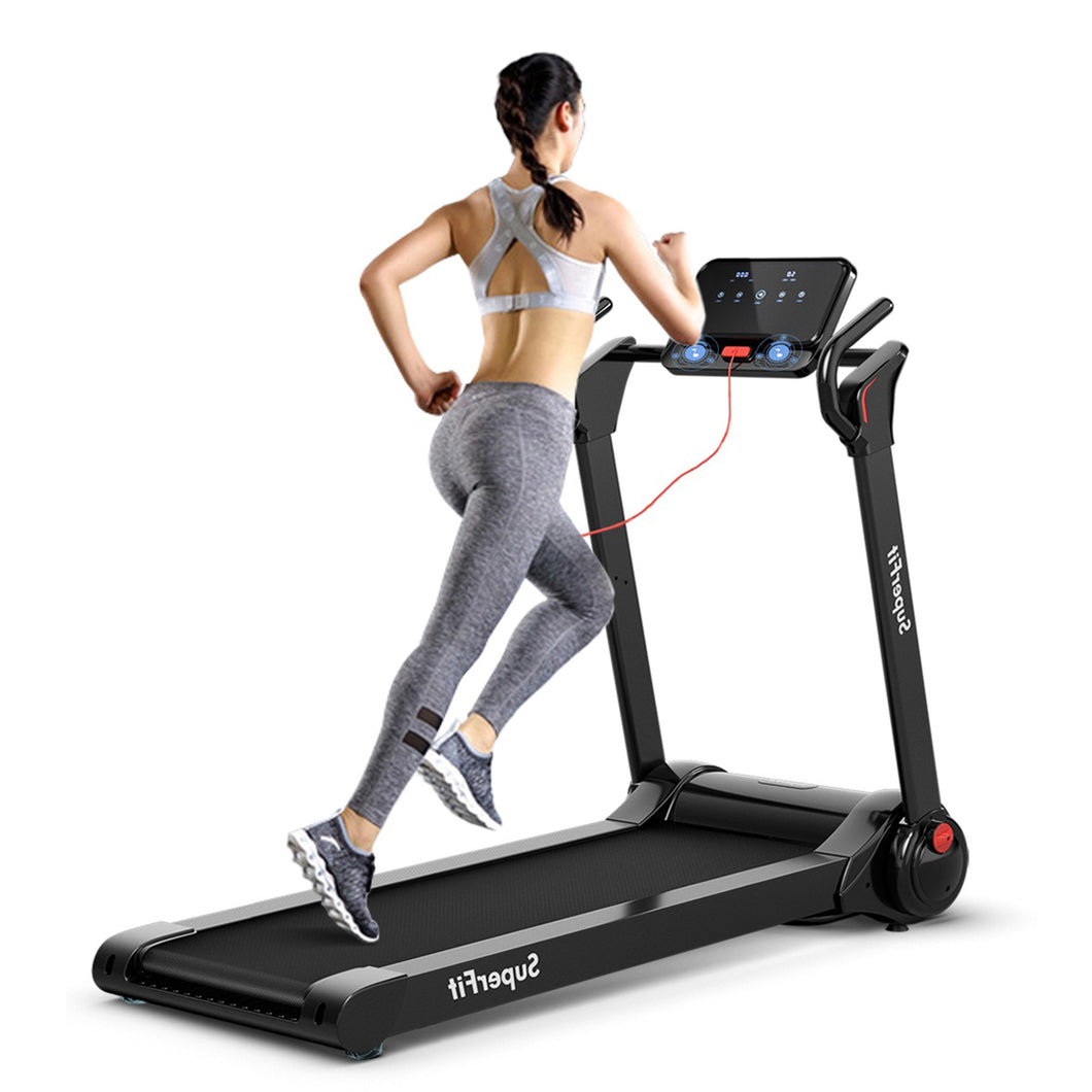 Gymax Folding 2.25HP Electric Treadmill Running Machine w/ LED Display