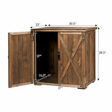 Load image into Gallery viewer, Gymax 2.5 X 2 Ft Outdoor Wooden Storage Shed Cabinet W/ Double Doors for Garden Yard
