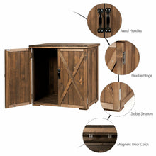 Load image into Gallery viewer, Gymax 2.5 X 2 Ft Outdoor Wooden Storage Shed Cabinet W/ Double Doors for Garden Yard
