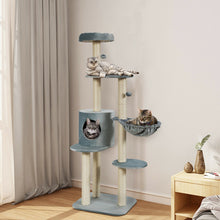 Load image into Gallery viewer, Gymax 56.5&#39;&#39; Multi-Level Cat Tree Kitten Climbing Tower w/Sisal Post &amp; Spacious Perches
