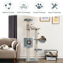 Load image into Gallery viewer, Gymax 56.5&#39;&#39; Multi-Level Cat Tree Kitten Climbing Tower w/Sisal Post &amp; Spacious Perches
