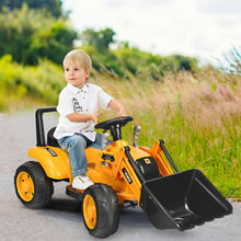 Load image into Gallery viewer, Gymax Kids Ride On Excavator Digger 6V Battery Powered Tractor w/Digging Bucket Yellow
