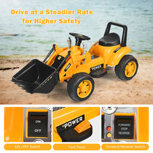 Load image into Gallery viewer, Gymax Kids Ride On Excavator Digger 6V Battery Powered Tractor w/Digging Bucket Yellow
