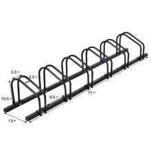 Load image into Gallery viewer, Gymax 6 Bike Bicycle Stand Parking Garage Storage Cycling Rack Black

