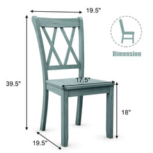 Load image into Gallery viewer, Gymax Set of 4 Wooden Dining Side Chair Armless Chair Home Kitchen Mint Green
