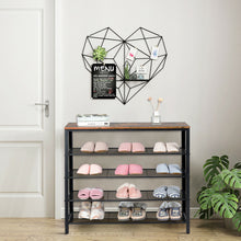 Load image into Gallery viewer, Gymax Shoe Rack 5-Tier Shoe Storage Organizer W/4 Metal Mesh Shelves for 16-20 Pairs
