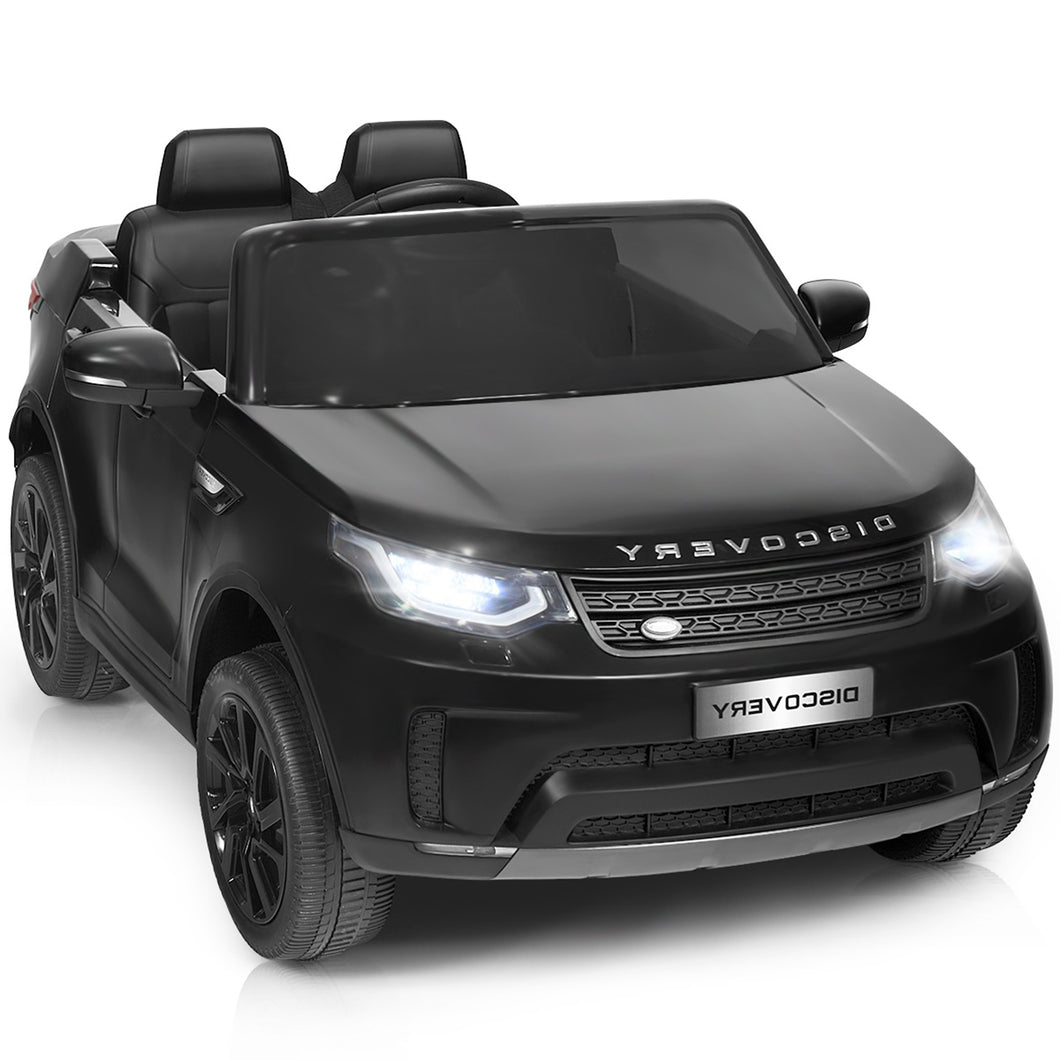 Gymax 12V Land Rover Licensed Kids Ride On Car w/ MP3 Remote Control Black/White