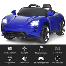 Load image into Gallery viewer, Gymax 12V Electric Kids Ride-on Car Vehicle w/ MP3 2.4G Remote Control Blue
